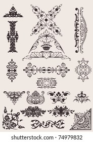 Set Of Different Style Design Elements