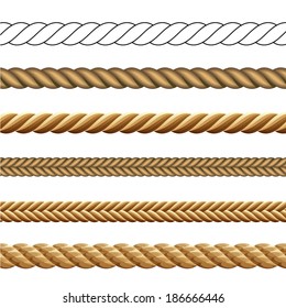 Set of Different Styles of Rope