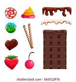 Set with different sweets