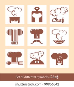 Set of different symbols Chef