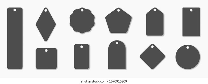 Un conjunto de ilustraciones vectoriales de etiquetas diferentes