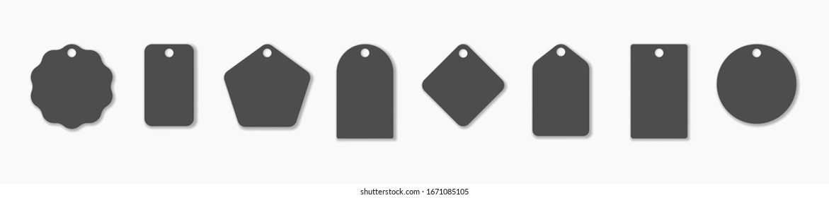 A set of different tags vector illustration