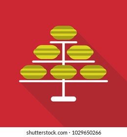 Set of different taste french macaroons,collection of variation colorful french macarons,vector art image illustration, isolated on background.Beautiful card.