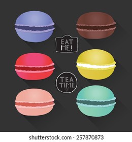Set of different taste macaroons. - Shutterstock ID 257870873