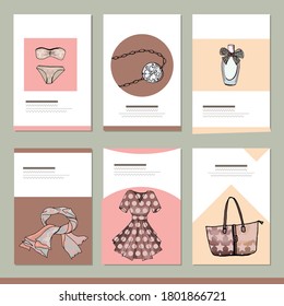 Set with different templates. Cards for your design and  advertisement 