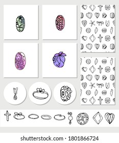 Set with different templates. Cards for your design and  advertisement 