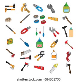 Set Different Tools Hand Tools Vector Stock Vector (Royalty Free ...