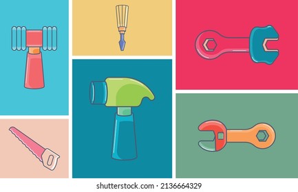 Set of different toy icons flat design Vector