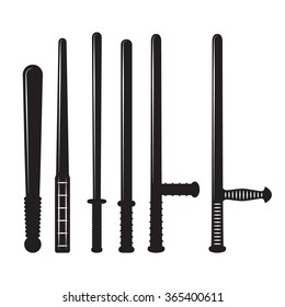Set of different tranchions in flat style. Vector illustration