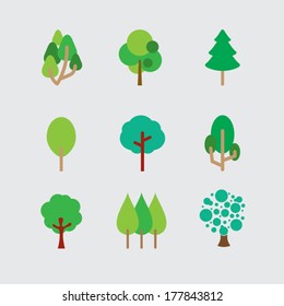 Set Of Different Trees