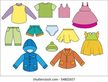 Set Different Types Clothing Stock Vector (Royalty Free) 54802657 ...