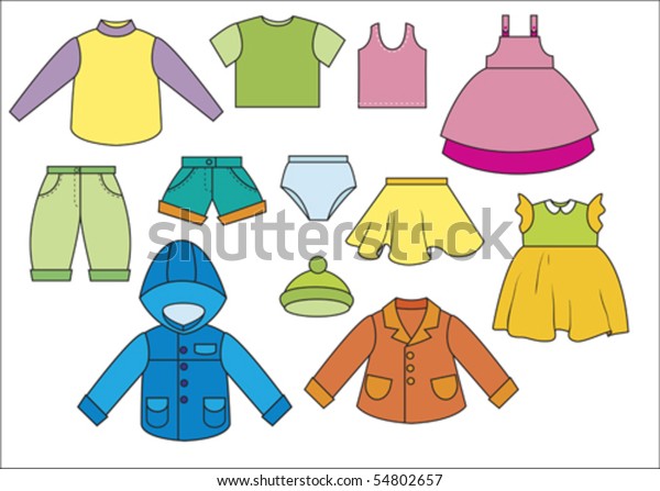 Set Different Types Clothing Stock Vector (Royalty Free) 54802657