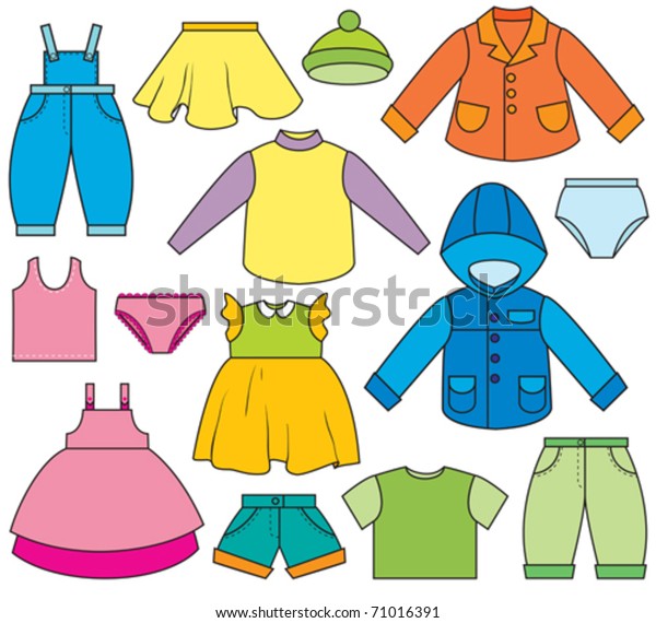 Set Different Types Clothing Stock Vector (Royalty Free) 71016391 ...