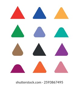 Set of different types of colorful arrows