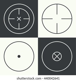 Set of different types of crosshair. 