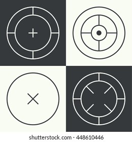 Set of different types of crosshair. 