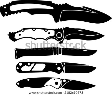 A set of different types of pocket knives.