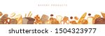 Set of different types, shapes and sizes of breads and homemade baked products: croissant, loaf, bun, baguette, toast, pretzel. Bakery goods set use for cooking books, restaurant menu, posters, labels