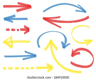 Set of different vector arrows