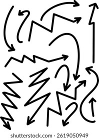 A set of different vector arrows
