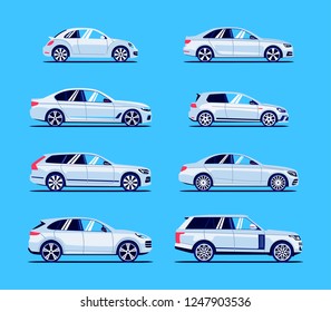 
Set of different vector cars illustration 