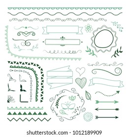 set of different vector decorative elements