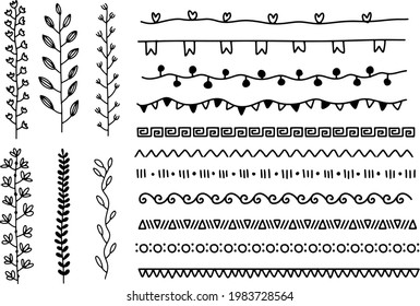 set of different vector decorative elements