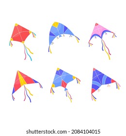 Set of different vector kites.