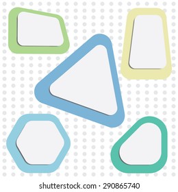 Set of different vector note papers.