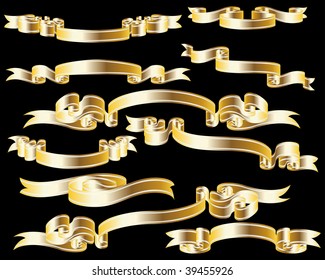 Set of different vector ribbons for design use
