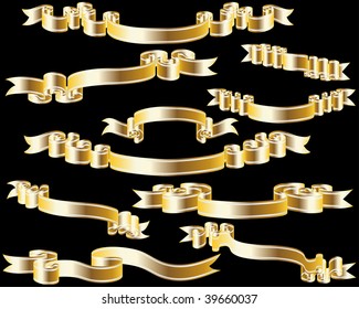 Set of different vector ribbons for design use