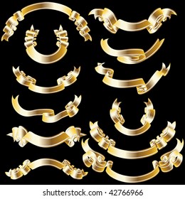 Set of different vector ribbons for design use