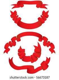 Set of different vector ribbons for design use
