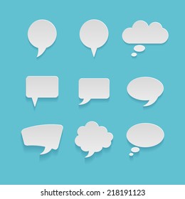 Set of different vector speech bubbles