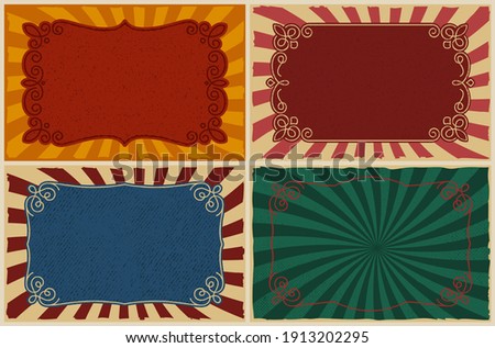 A set of different vintage backgrounds, these design can be used as templates for posters, restaurant menu, and for many other uses