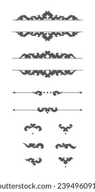 Set of different vintage ornaments	
