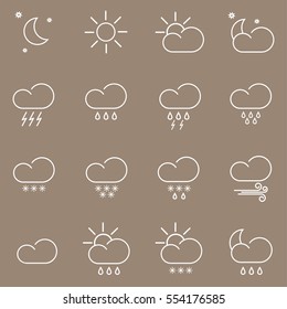 set with different weather icons