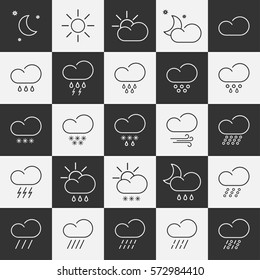 set with different weather icons