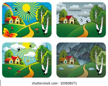 Cloudy Day Cartoon Images Stock Photos Vectors Shutterstock