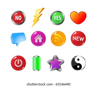Set of different web icons