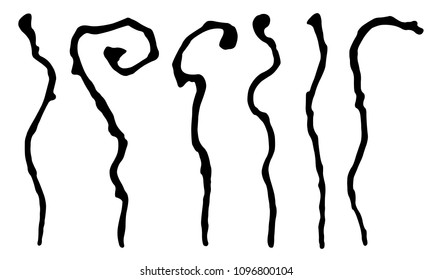 set of different wizard canes