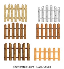 Set Of Different  Wooden Fences