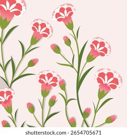 set of differents flowers decoration on white background