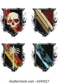 set of differents shields