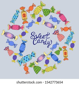 Set with diffrent kind of sweet candies