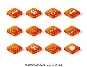 Set Digital alarm clock, Clock on laptop, Alarm, 24 hours, delete, Old hourglass, World time and  icon. Vector