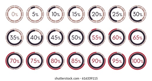 Set digital collection of infographics charts isolated