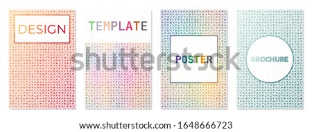 Set of digital covers. Can be used as cover, banner, flyer, poster, business card, brochure. Artistic geometric background collection. Charming vector illustration.