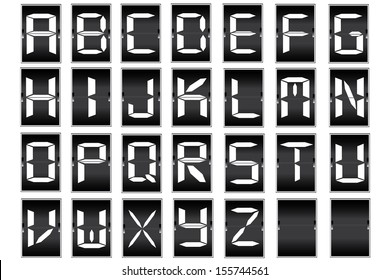set digital font on a mechanical timetable 