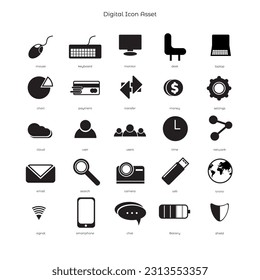 set of digital icons for many uses in graphic design